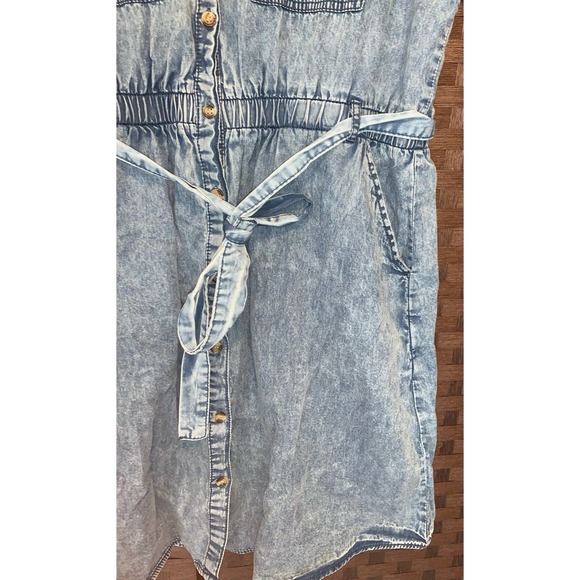 Jean Mini Dress With Pockets- Size 1X - Picture 3 of 4